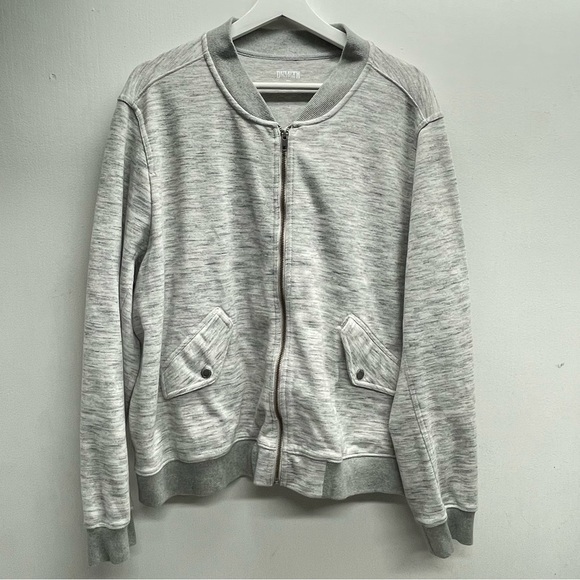 Duluth Trading Co Deux More Double Knit Bomber Jacket Gray Heather Size XXL - Picture 1 of 6